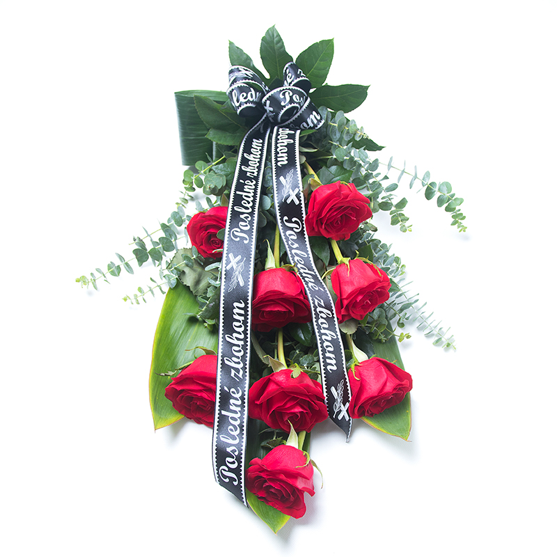 Kytica na poslednú rozlúčku červené ruže 