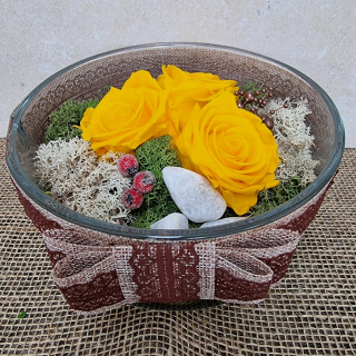 Stabilizované ruže žlté