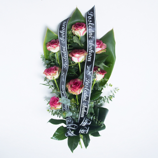 Kytica na poslednú rozlúčku dvojfarebné ruže