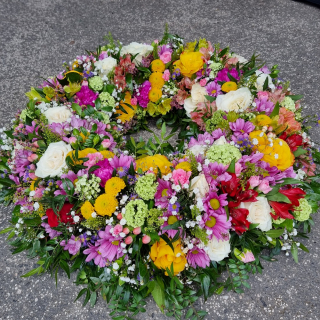 Veniec na poslednú rozlúčku mix kvetov