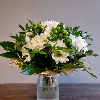 Kytica biele chryzantény